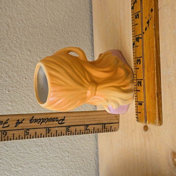 Reproduction Lady Head Vase Planter Makeup Brush Holder - Picture 9 of 12